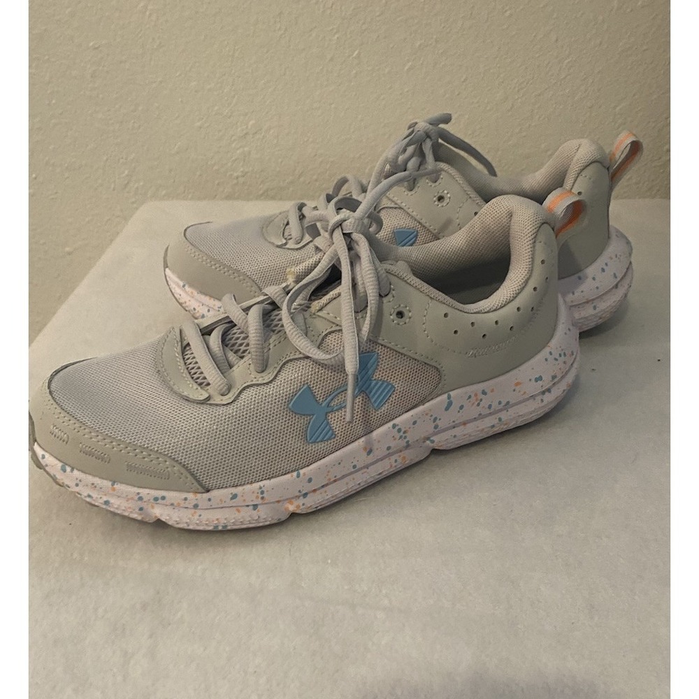 Under Armour Charged Running Shoes Women's 7.5 Grey Blue Speckled 3027092